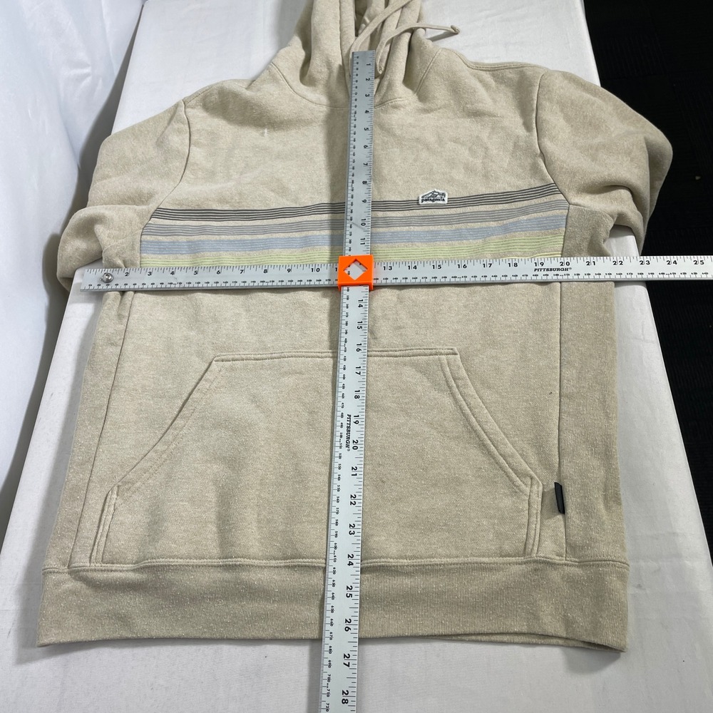 Patagonia Line Logo Ridge Stripe Uprisal Tan Hoodie Sweatshirt Women's LARGE - Picture 11 of 11